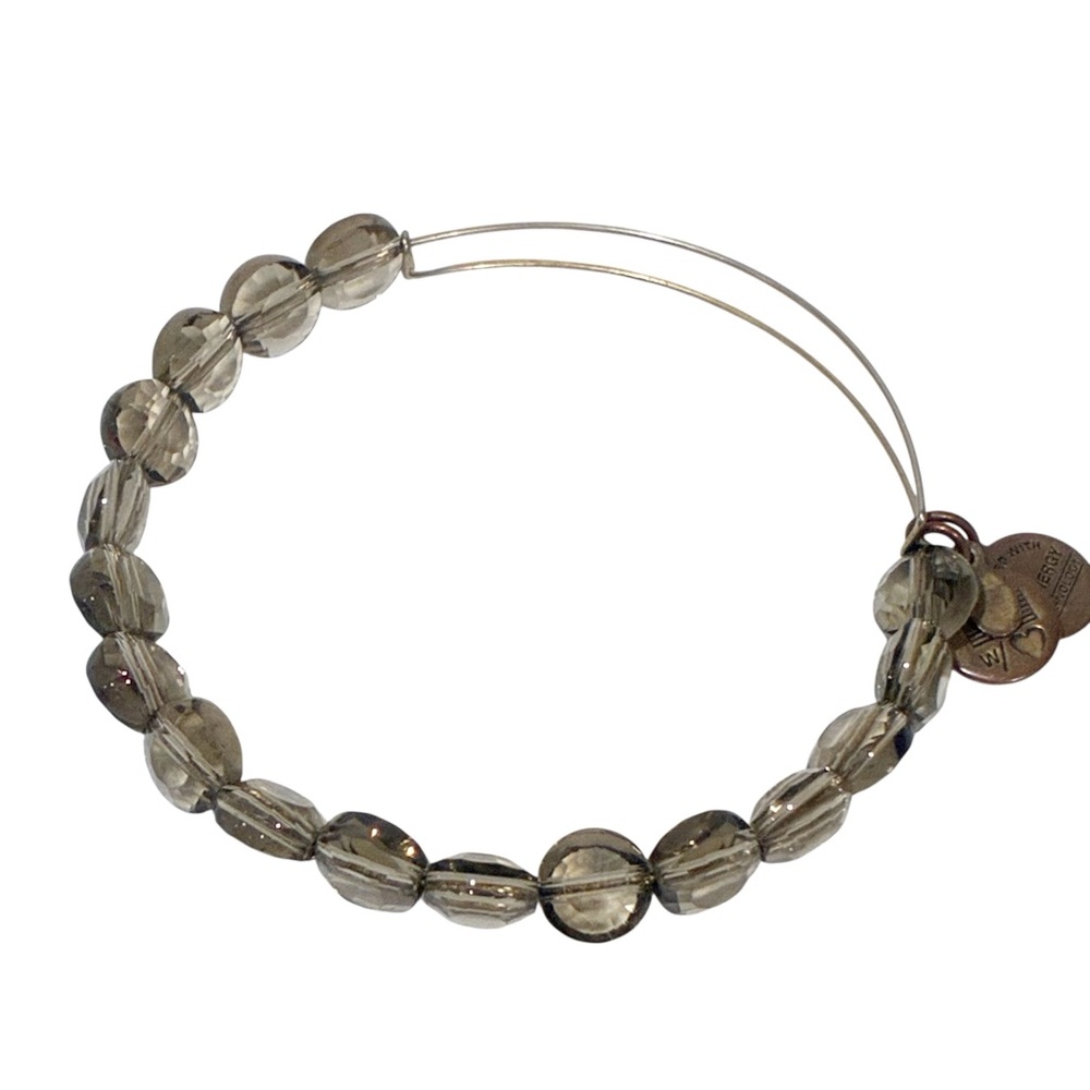 Alex and Ani Beaded Thin Gold Tone Infused‎ Energy Adjustable Bangle Bracelet